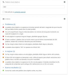 semáforo Yoast SEO